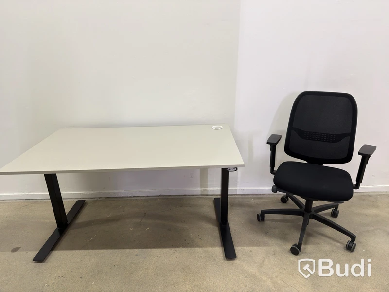 Height-adjustable desk incl. Lanab Group OLS 780 Eco office chair