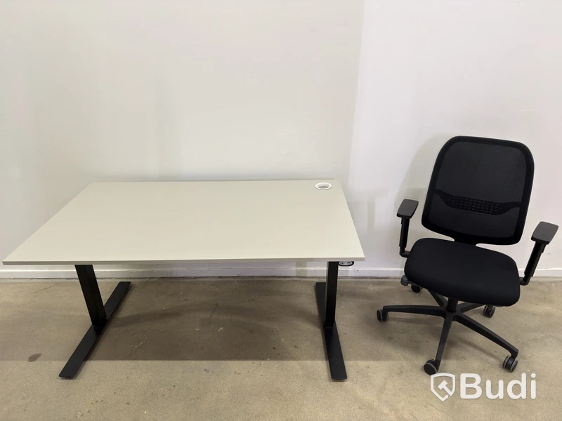 Height-adjustable desk incl. Lanab Group OLS 780 Eco office chair