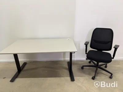 Height-adjustable desk incl. Lanab Group OLS 780 Eco office chair