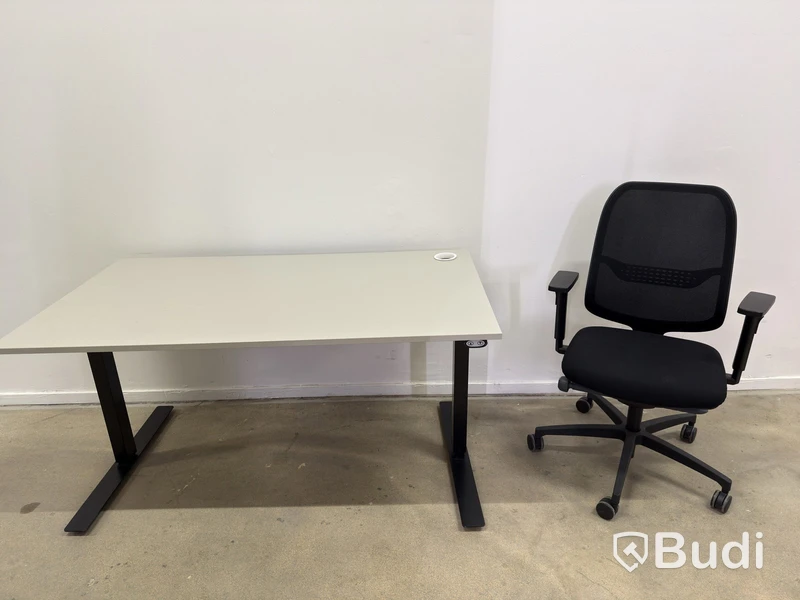 Height-adjustable desk incl. Lanab Group OLS 780 Eco office chair