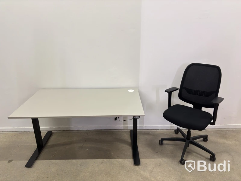 Height-adjustable desk incl. Lanab Group OLS 780 Eco office chair