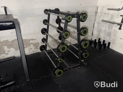 Fasta skivstänger Bodytone, 5-25 kg med ställ
