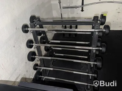 Fasta skivstänger Bodytone, 5-25 kg med ställ