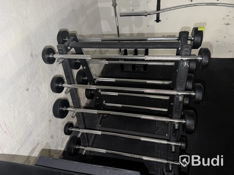 Fasta skivstänger Bodytone, 5-25 kg med ställ