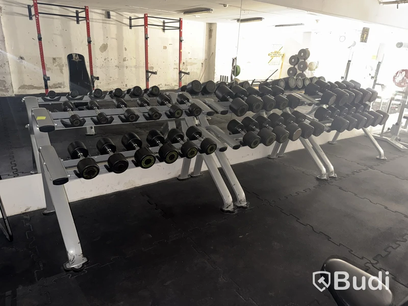 Hantelset Bodytone, 35 hantlar med 3 ställ