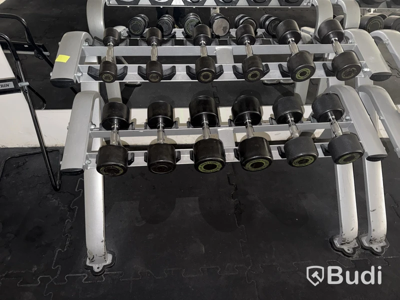 Hantelset Bodytone, 35 hantlar med 3 ställ