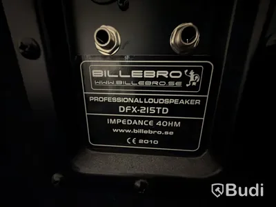 2 PA Speakers Billebro DFX-215TD