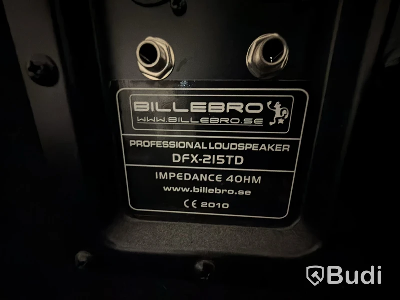 2 PA Speakers Billebro DFX-215TD