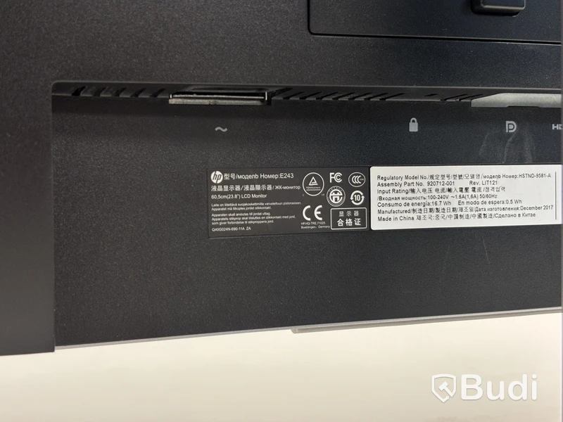 HP monitor, E243, 23.8 inches