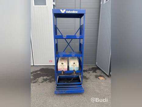 Dunkställ Valvoline, två dunkar med tappkranar