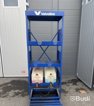 Dunkställ Valvoline, två dunkar med tappkranar