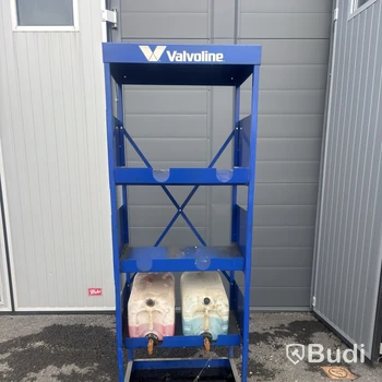 Dunkställ Valvoline, två dunkar med tappkranar