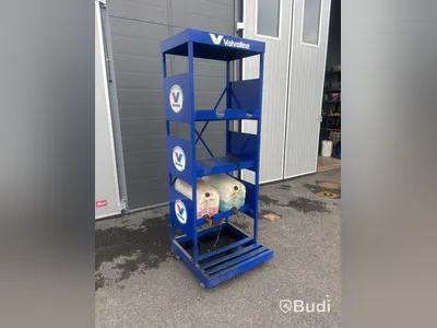 Dunkställ Valvoline, två dunkar med tappkranar