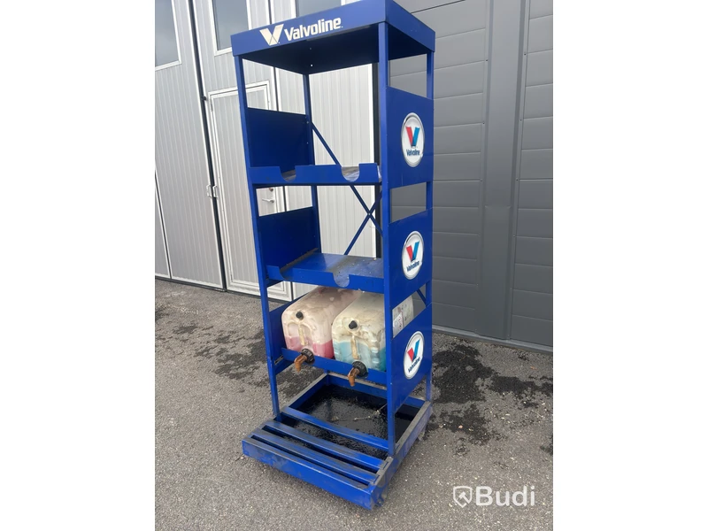 Dunkställ Valvoline, två dunkar med tappkranar