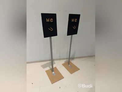 Freestanding WC signs, 2 pcs