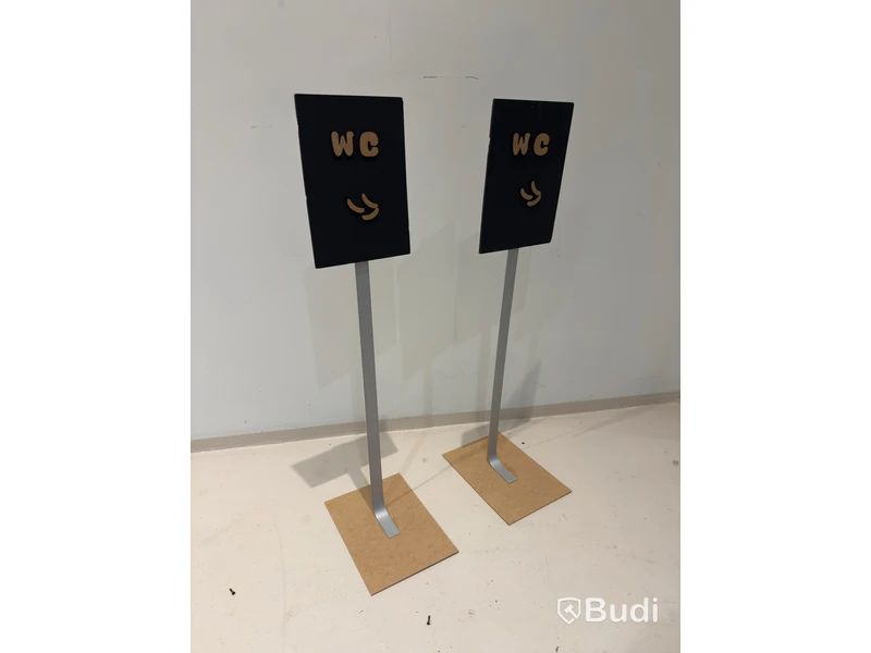 Freestanding WC signs, 2 pcs