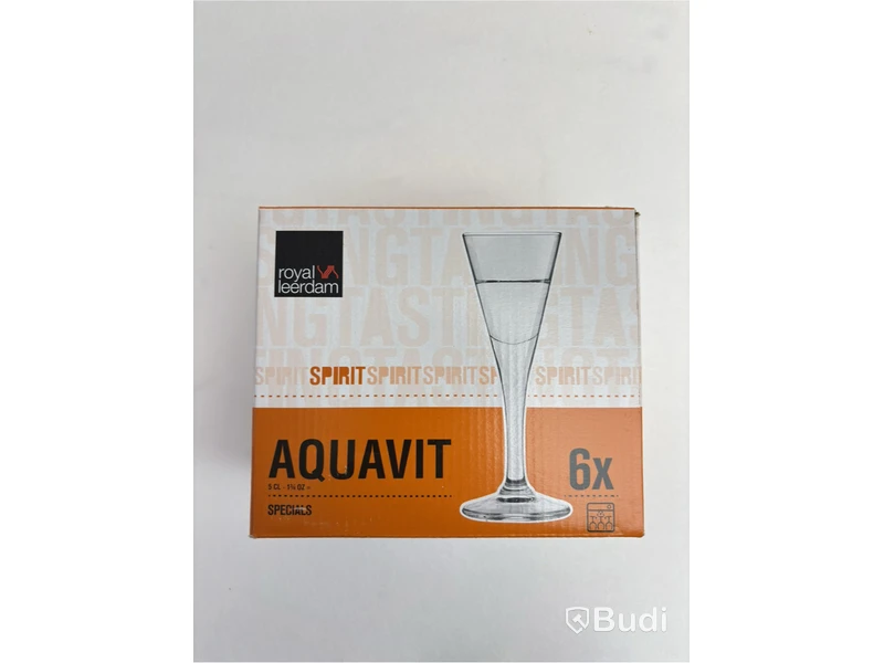 Parti med Snaps glas Royal leerdam, Aquavit Specials 5 cl, 72 st.