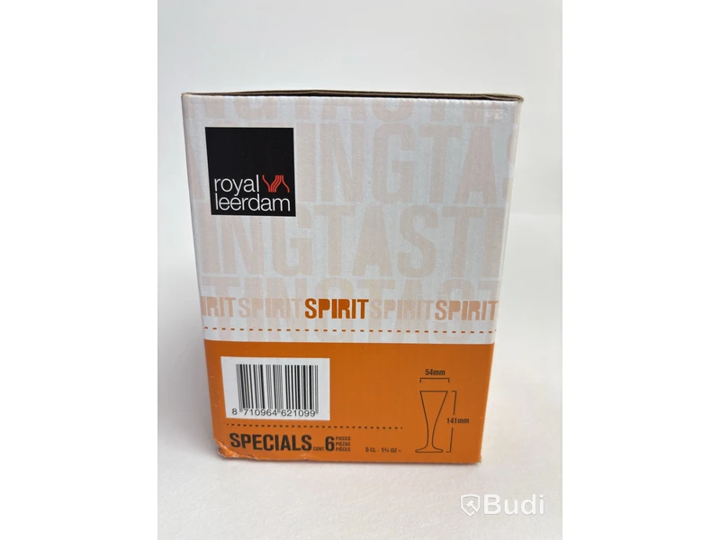 Parti med Snaps glas Royal leerdam, Aquavit Specials 5 cl, 72 st.