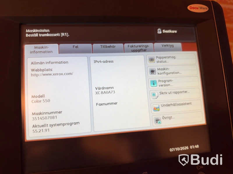 Produktionsskrivare Xerox Colour 550 inkl. RIP
