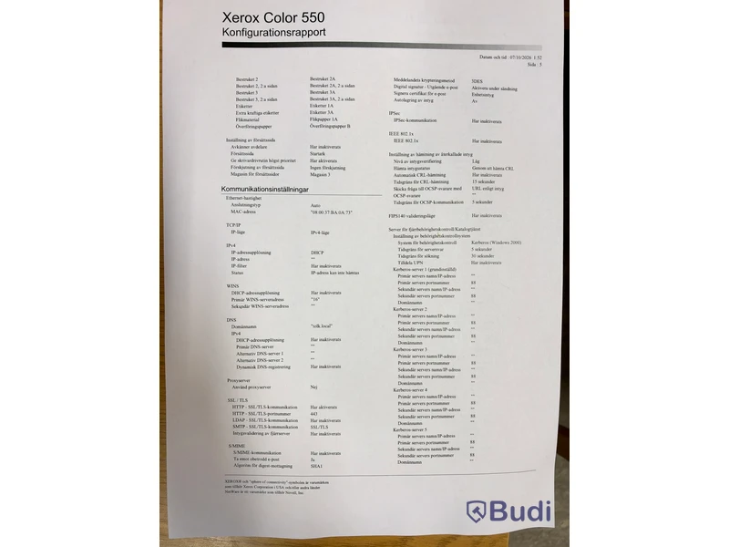 Produktionsskrivare Xerox Colour 550 inkl. RIP