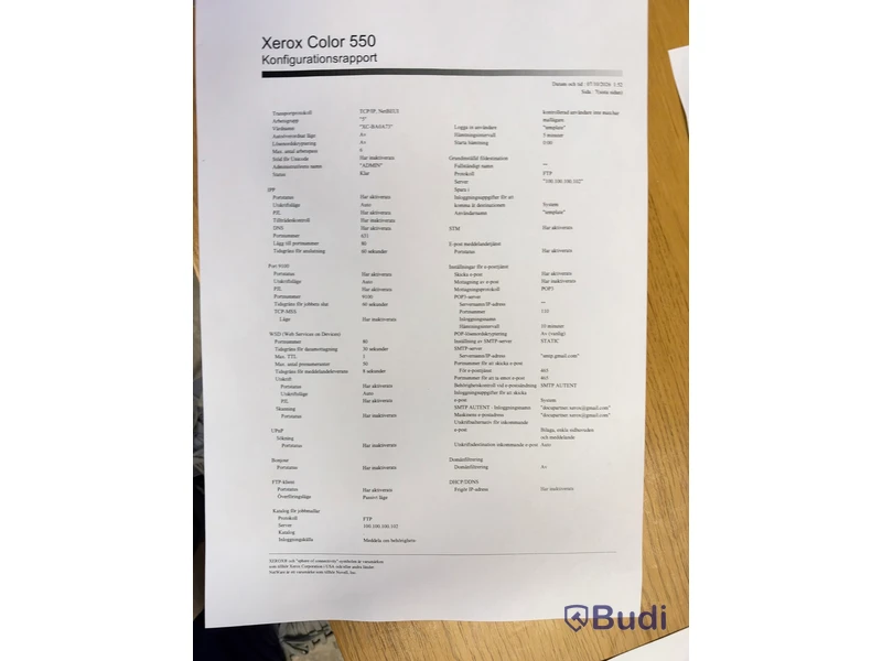 Produktionsskrivare Xerox Colour 550 inkl. RIP