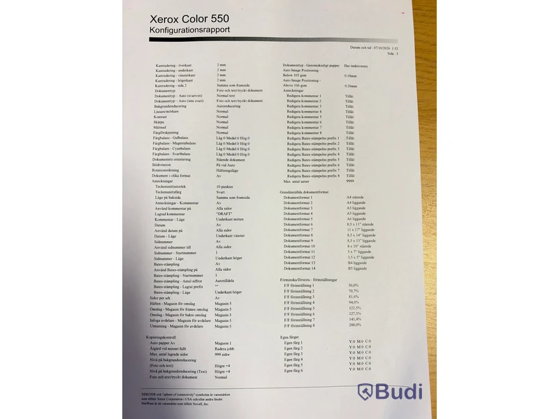 Produktionsskrivare Xerox Colour 550 inkl. RIP