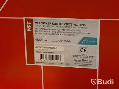 4000 st. PLASTBANDAD SPIK MFT, 2,8X75 16° RING VFZ