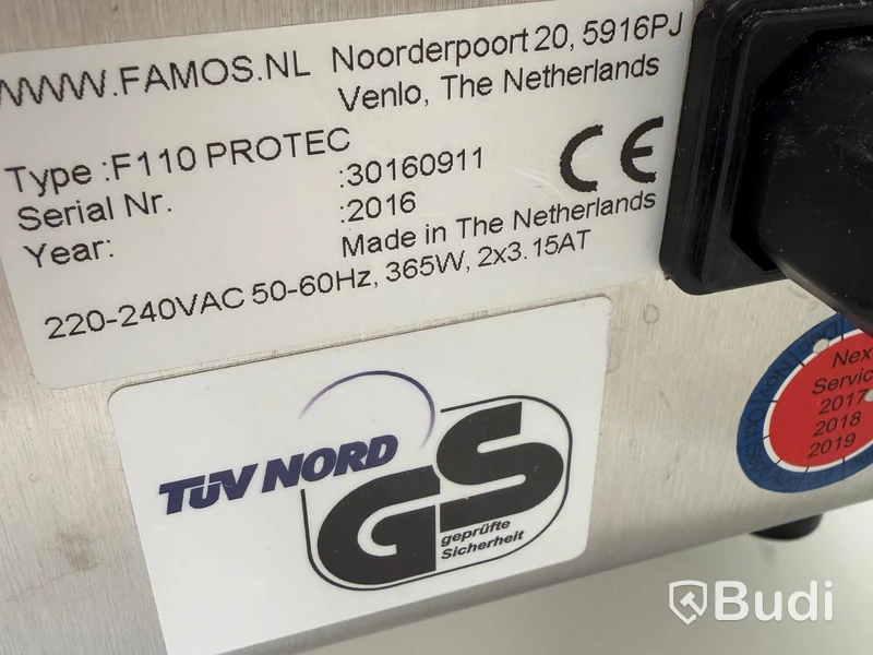 Sterilsvets Famos F110 Protec, 2016
