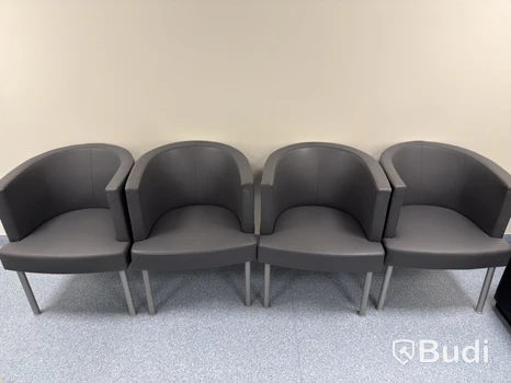 Fåtöljer Kinnarps, 4 st grå