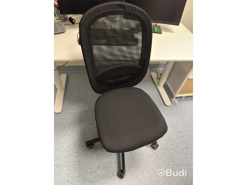 Height-adjustable desk, office chair and drawer unit