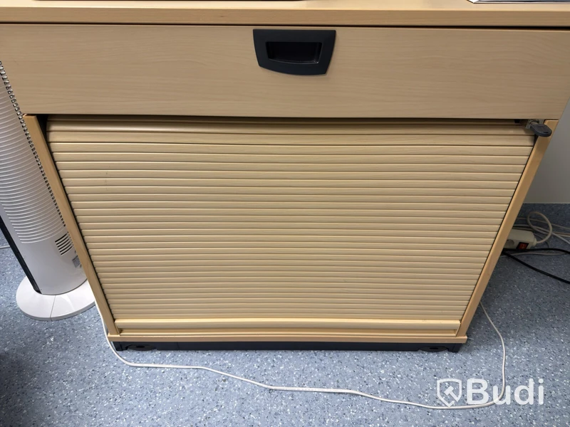 Kinnarps document storage cabinet with two printers