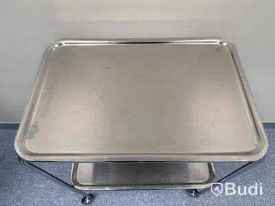 Metal trolley with two shelves