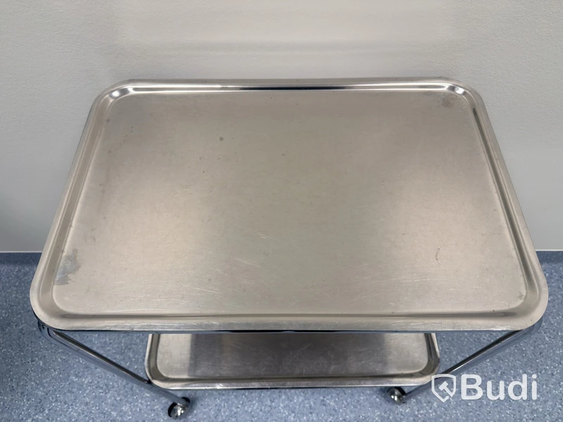 Metal trolley with two shelves