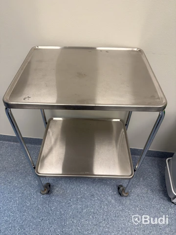Rullbord i rostfritt stål, två plan