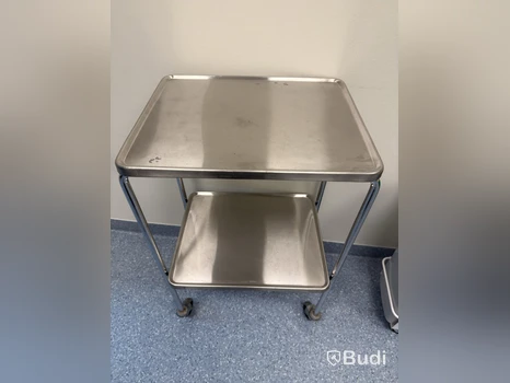 Rullbord i rostfritt stål, två plan