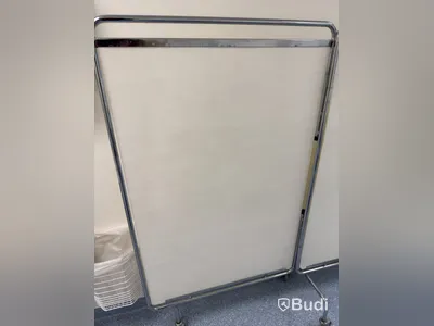 Room divider on casters, three sections