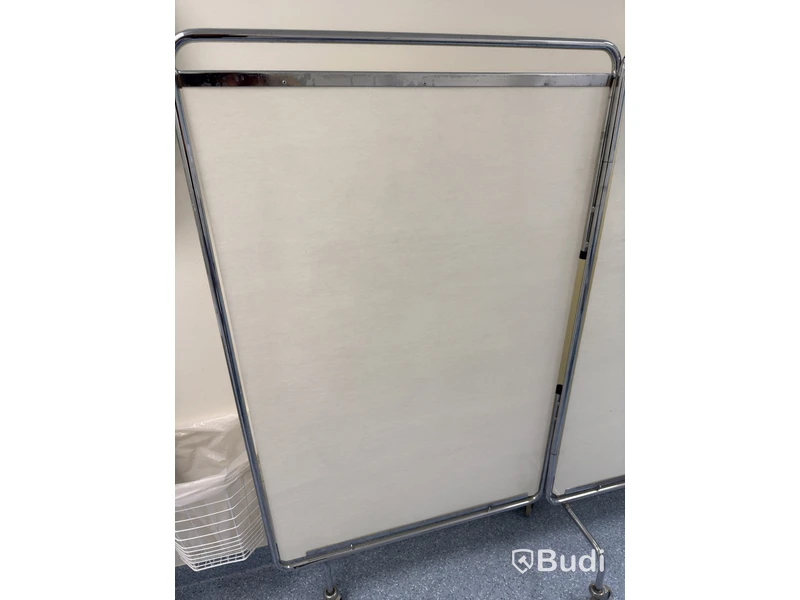 Room divider on casters, three sections
