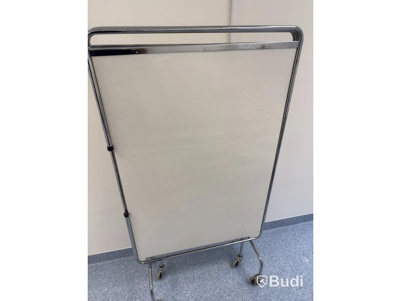 Room divider on casters, three sections