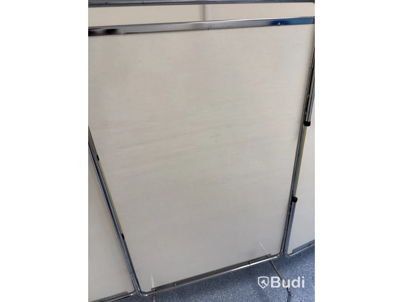 Room divider on casters, three sections