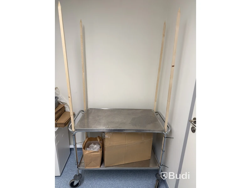 Metal trolley with two shelves