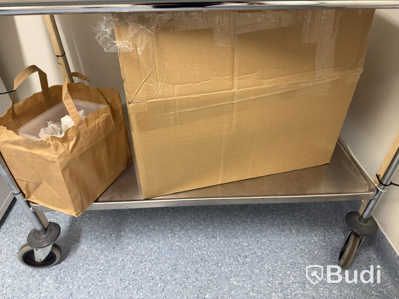 Metal trolley with two shelves