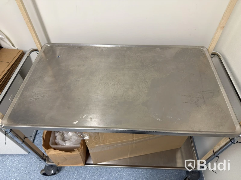 Metal trolley with two shelves