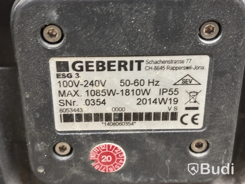 Electrofusion welding unit Geberit ESG 3, for pipe fittings