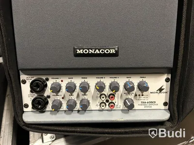 Portabelt ljudsystem Monacor TXA-620CD, med extra högtalare