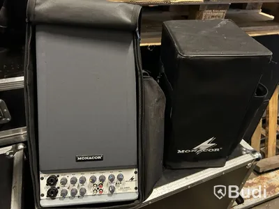 Portabelt ljudsystem Monacor TXA-620CD, med extra högtalare