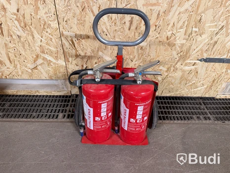 Pulversläckare Kvalité EN3, 2 x 6 kg på vagn