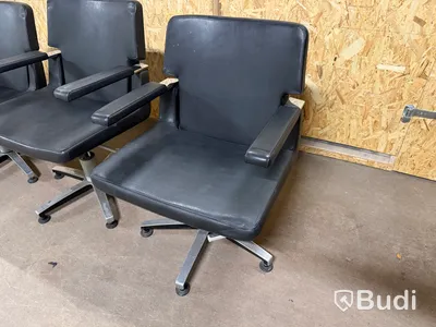 Frisörstolar, 5 st, svart klädsel