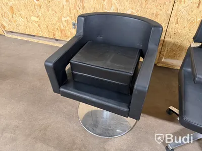 Frisörstolar, 5 st, svart klädsel