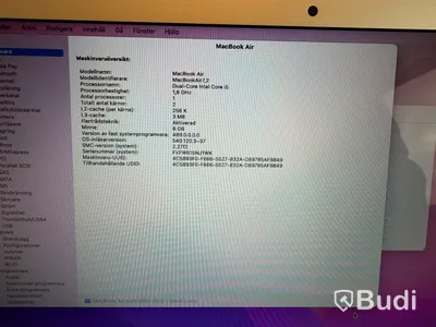 MacBook Air 13-inch, 2017, i5, 8 GB