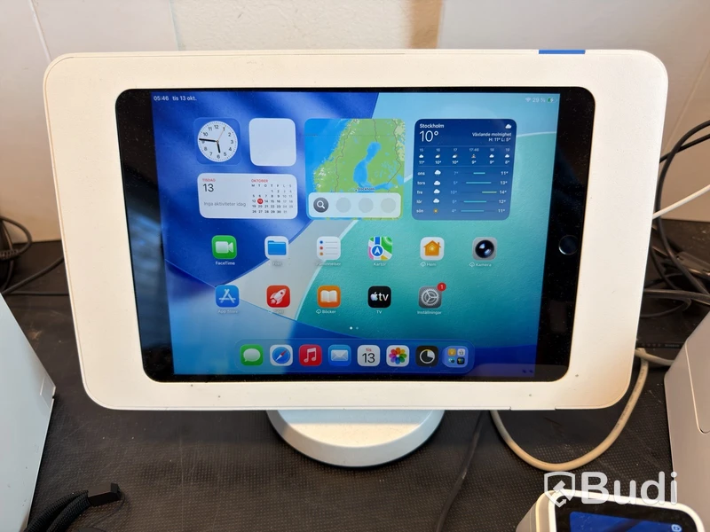 Kassautrustning, iPad, kortterminal och skrivare